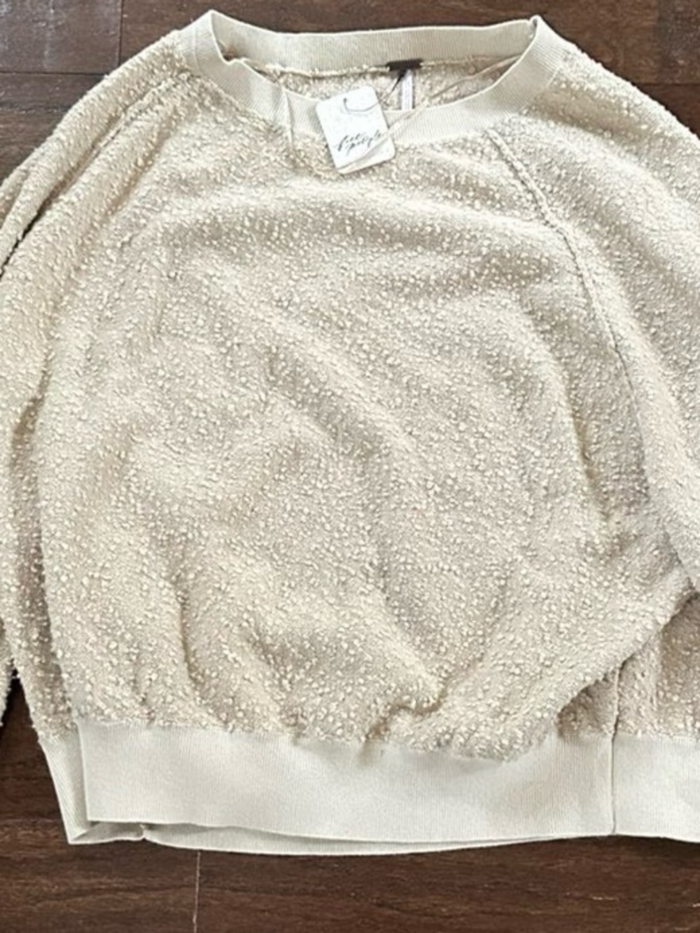 Free People Found My Friend Pullover in tan size Medium-NWT - Picture 3 of 11